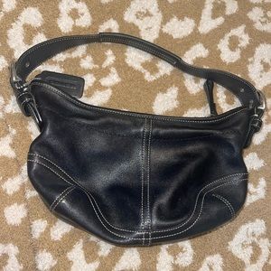 Coach Black all leather handbag